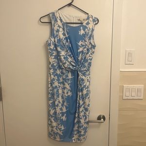 Blue professional printed dress